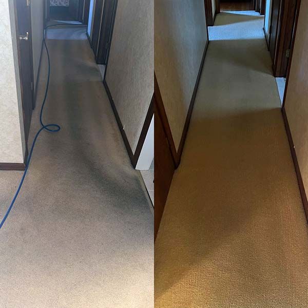 Hallway Carpet Cleaning Before and After