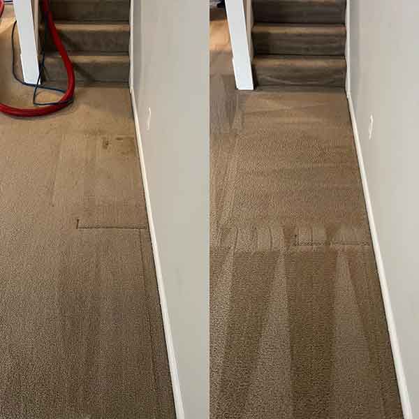 Before and After Carpet Cleaning