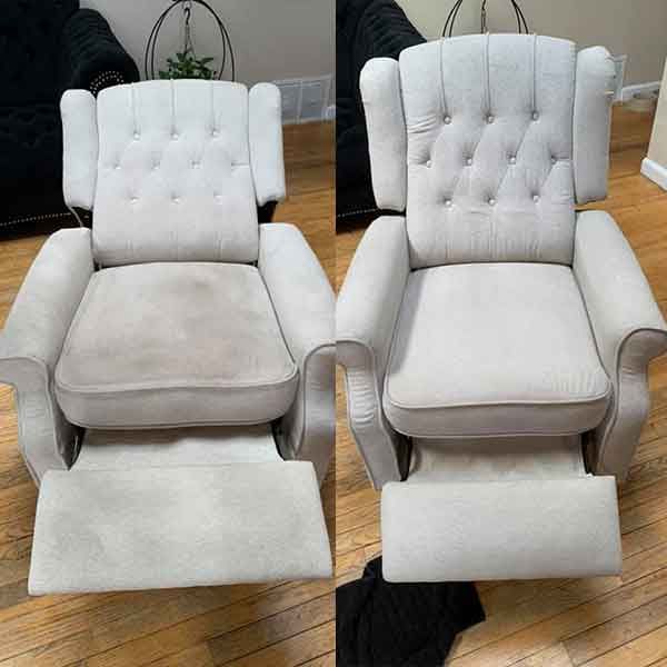 Before and After Upholstery Cleaning